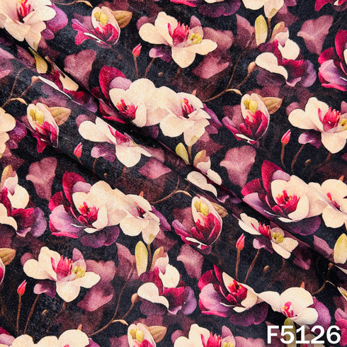 Digital Print Velvet Fabric - F5126