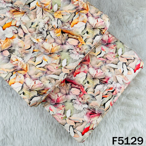 Digital Print Pashmina Fabric - F5129