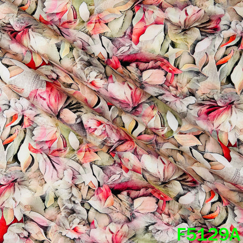Digital Print Pashmina Fabric - F5129