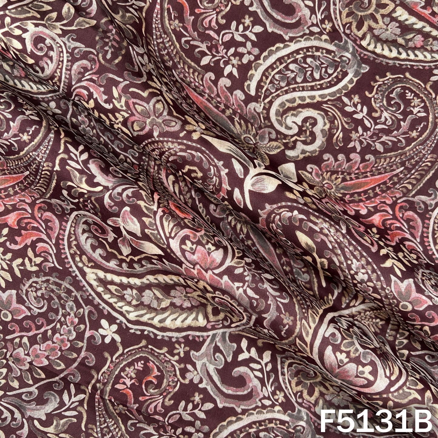 Digital Print Upada Silk Fabric - F5131