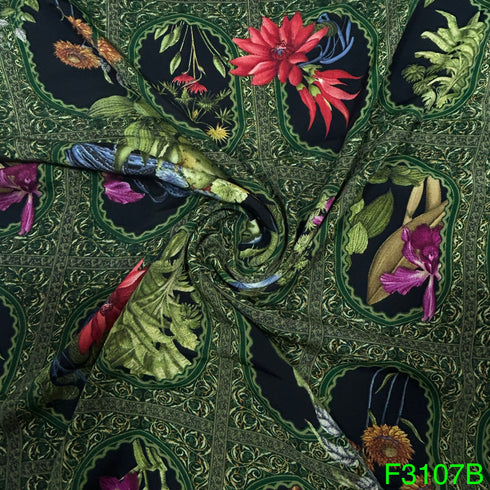 Printed crepe Fabric-F3107