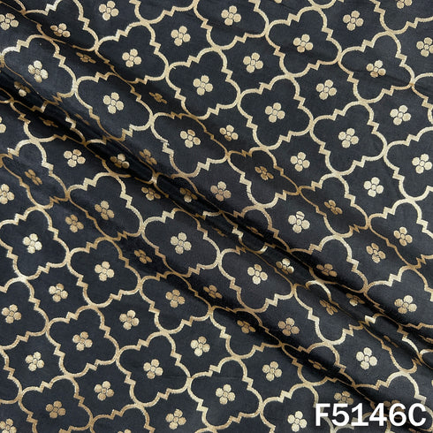 Zari Work Banarasi Silk Fabric-F5146