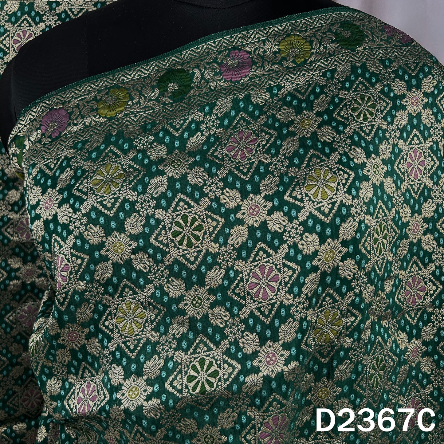 Zari Work Bandhani Dola Silk Dupatta - D2367