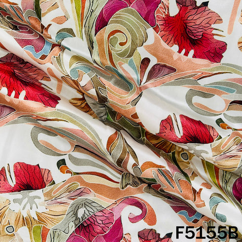 Digital Print Viscose Crepe Fabric - F5155