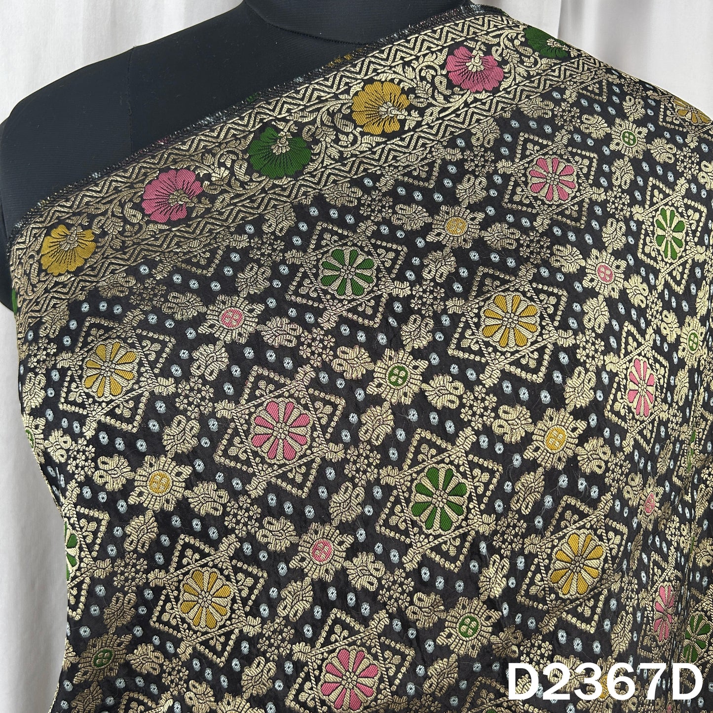Zari Work Bandhani Dola Silk Dupatta - D2367
