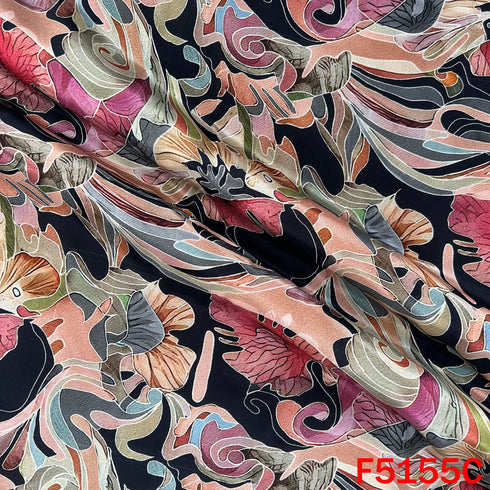 Digital Print Viscose Crepe Fabric - F5155