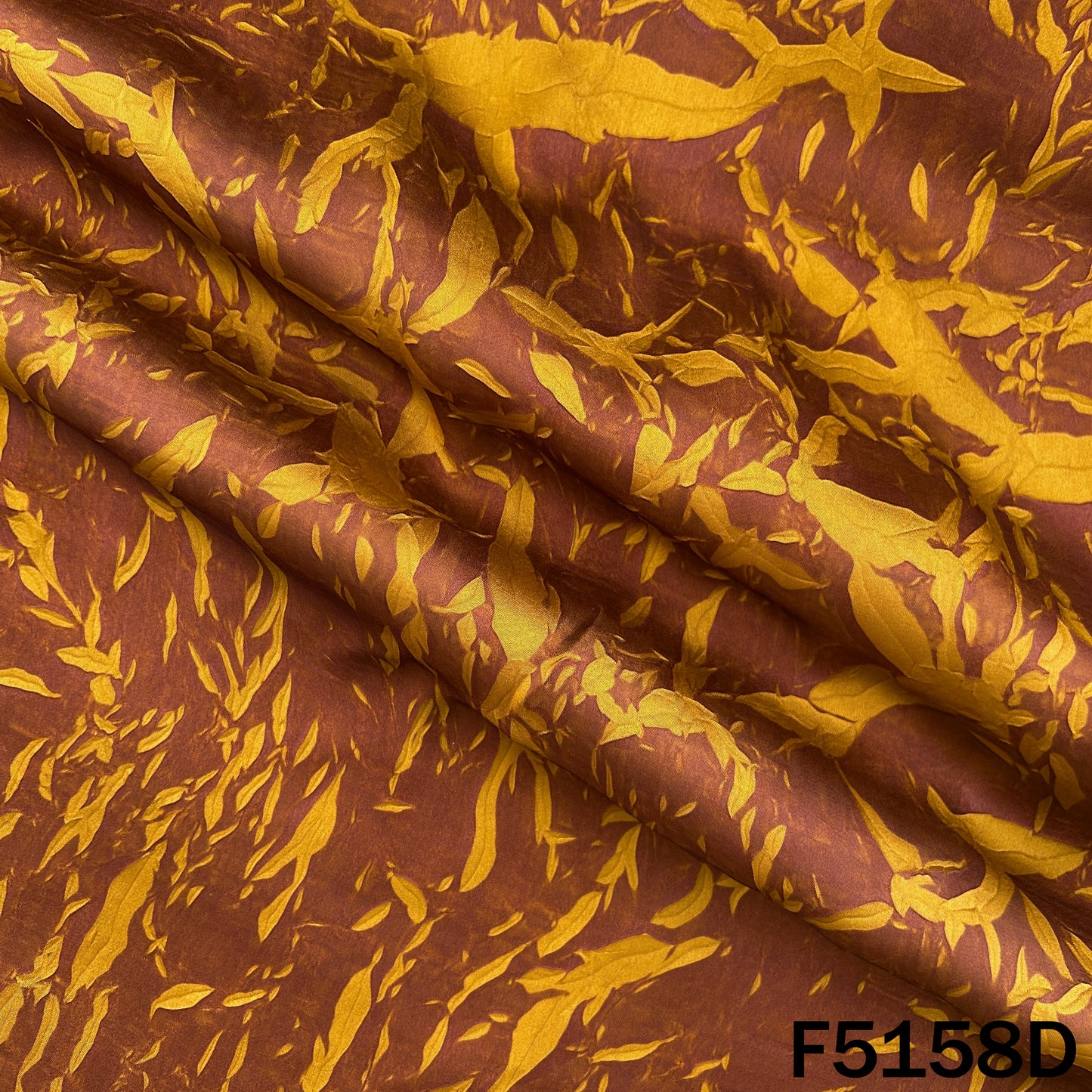 Digital Print Crush Satin Fabric - F5158