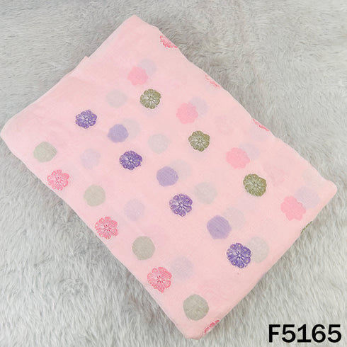 Thread Sequins Work Mul Chanderi Fabric - F5165