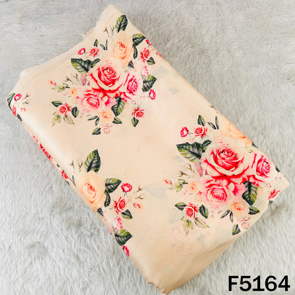 Digital Print Linen Satin Fabric - F5164