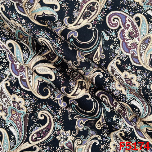 Digital Print Pashmina Fabric - F5174