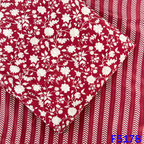 Digital Print Viscose Crepe Fabric- F5178