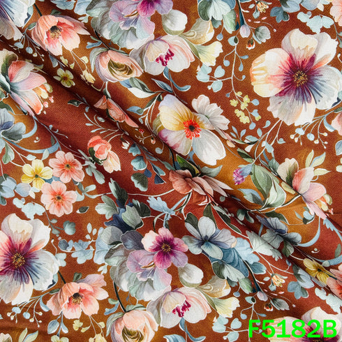 Digital Print Pashmina Fabric - F5182