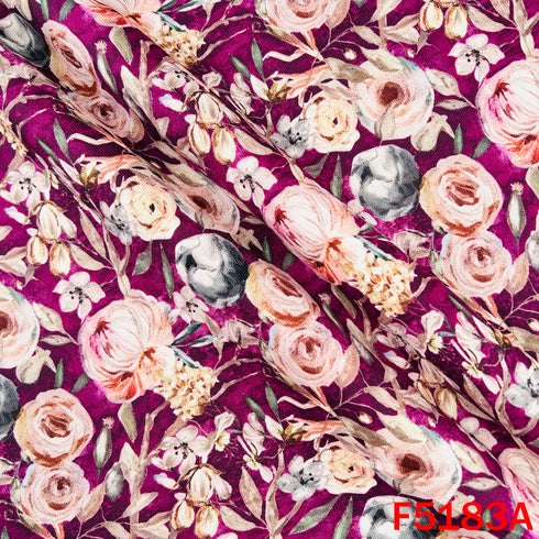 Digital Print Pashmina Fabric - F5183