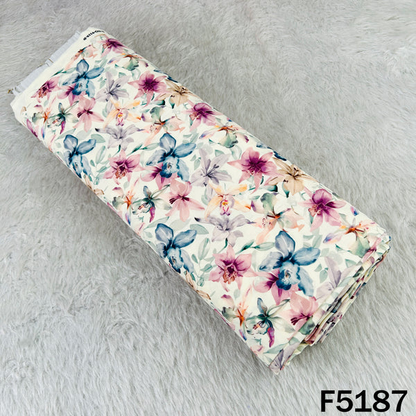Digital Print Pashmina Fabric - F5187