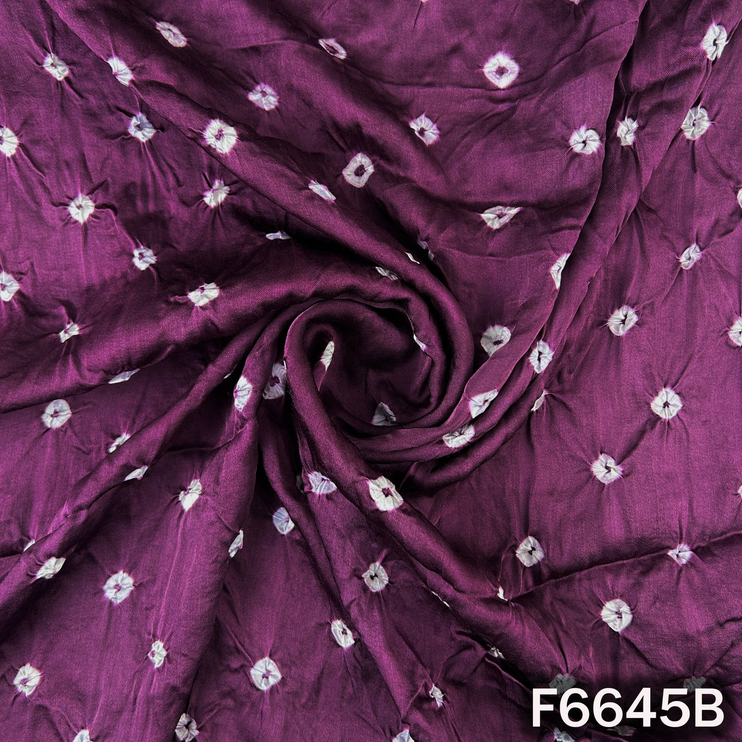 Bandhani Print Modal Satin Fabric - F6645