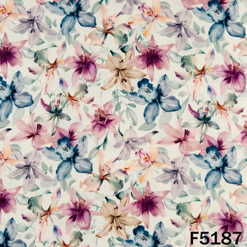 Digital Print Pashmina Fabric - F5187