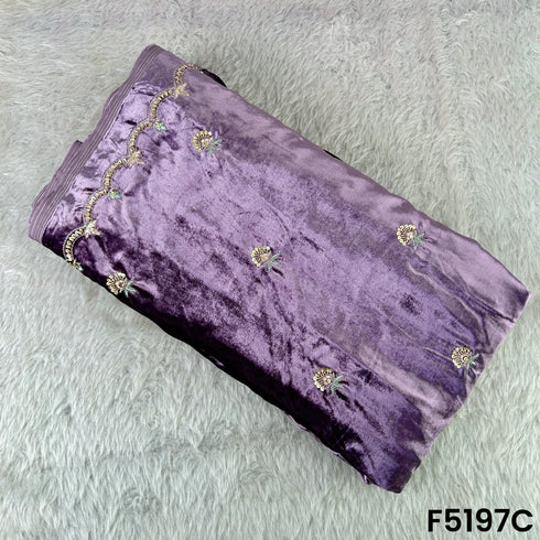 Cut Dana Thread Sequins Work Velvet Fabric - F5197