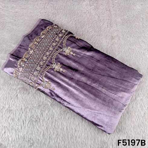 Cut Dana Thread Sequins Work Velvet Fabric - F5197