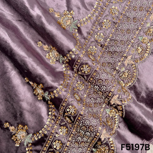 Cut Dana Thread Sequins Work Velvet Fabric - F5197