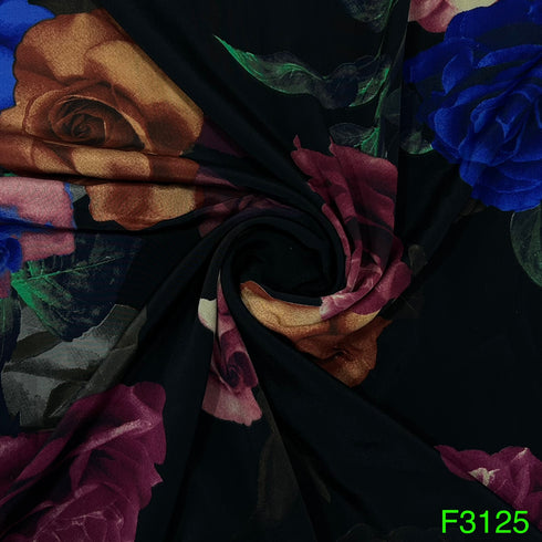 Printed Crepe Fabric-F3125