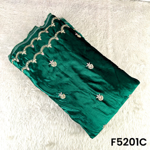 Cut Dana Thread Sequins Work Velvet Fabric-F5201