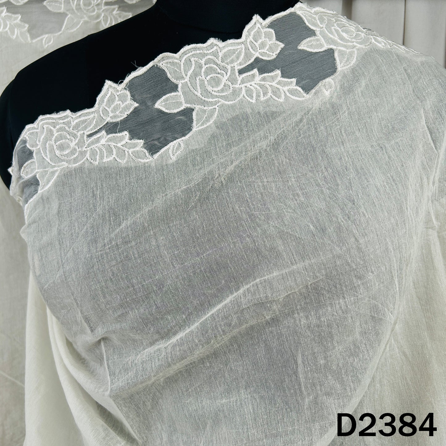 Dyeable Thread Work Chanderi Dupatta - D2384