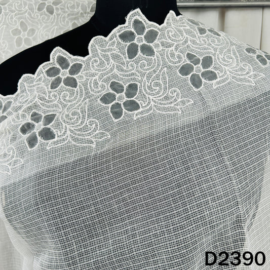 Dyeable Thread Work Kota Cotton Dupatta - D2390