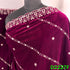 Zari Embroidered Mirror Work Velvet Dupatta - D2227
