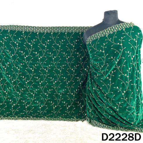 Zari Sequins Embroidered Velvet Dupatta - D2228