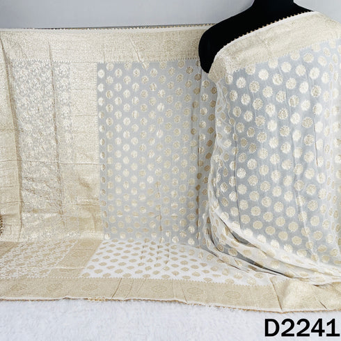 Dyeable Zari Work Georgette Dupatta-D2241