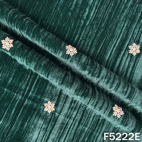 Cut Dana Zari Work Crush Velvet Fabric - F5222