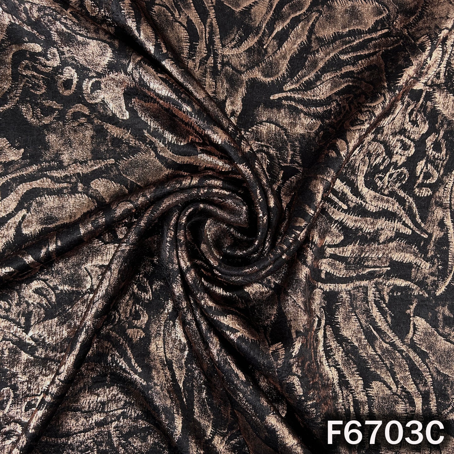 Foil Print Crepe Fabric - F6703