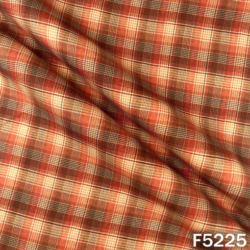 Check Print Spun Fabric - F5225