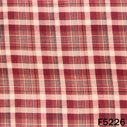 Check Print Spun Fabric - F5226