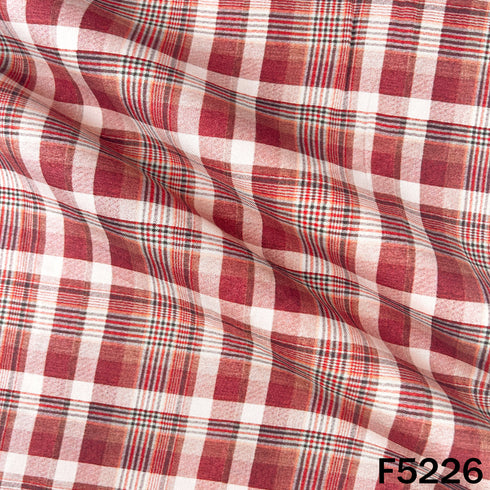 Check Print Spun Fabric - F5226