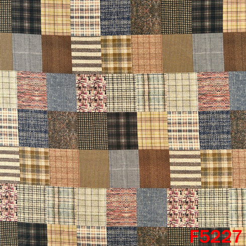 Check Print Spun Fabric - F5227