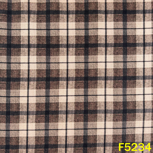 Check Print Spun Fabric - F5234