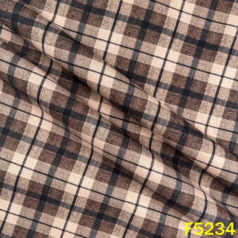 Check Print Spun Fabric - F5234