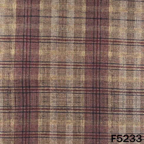 Check Print Spun Fabric - F5233