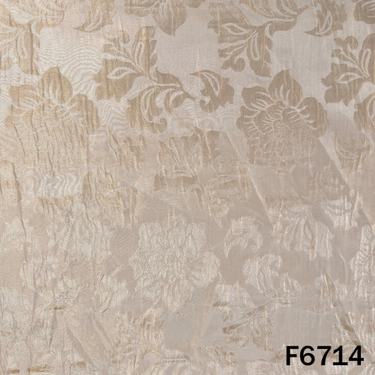 Dyeable Self Jacquard Shimmer Tissue Fabric - F6714