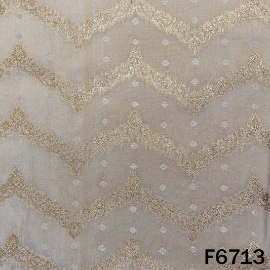 Dyeable Zari Shimmer Tissue Fabric - F6713