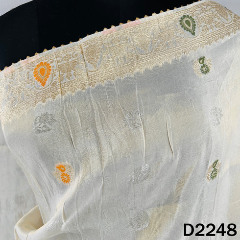 Dyeable Zari Work Banarasi Silk Dupatta - D2248