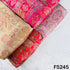 Zari Work Positional Print Jacqard Dola Silk Fabric - F5245