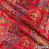 Zari Work Positional Print Jacqard Dola Silk Fabric - F5245