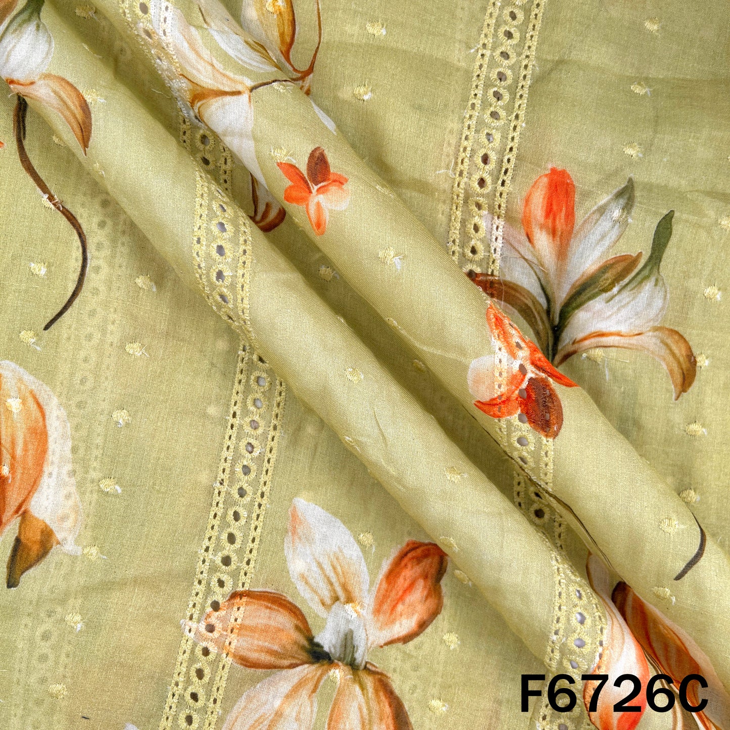 Digital Print Hakoba Cambric Cotton Fabric - F6726