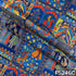 Zari Work Positional Print Jacqard Dola Silk Fabric - F5246