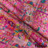Zari Work Positional Print Jacqard Dola Silk Fabric - F5246