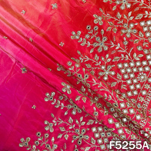 Cut Dana Zari Sequins Faux Mirror Work Shimmer Tissue Fabric - F5255