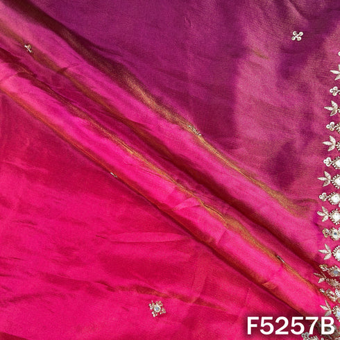 Cut Dana Zari Sequins Faux Mirror Work Shimmer Tissue Fabric - F5257