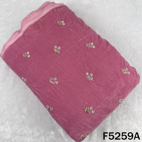 Cut Dana Sequins Embroidered Velvet Fabric - F5259